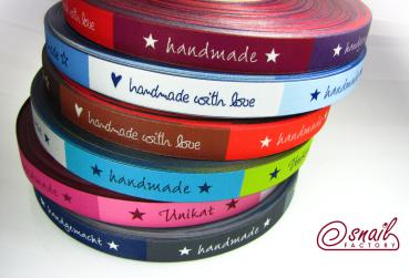 Webband Label handmade Stern Snailfactory
